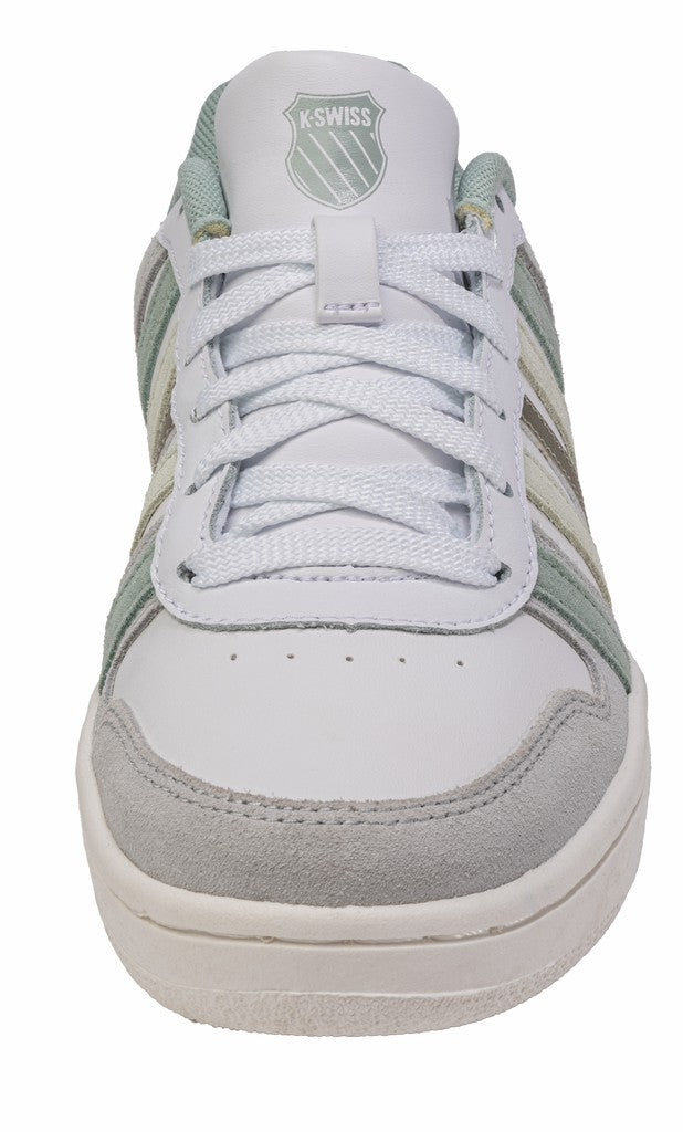 Kids Teens (8-16 Years) | K-Swiss COURT PALISADES White-canary Green-frosty Green-champagne Gold