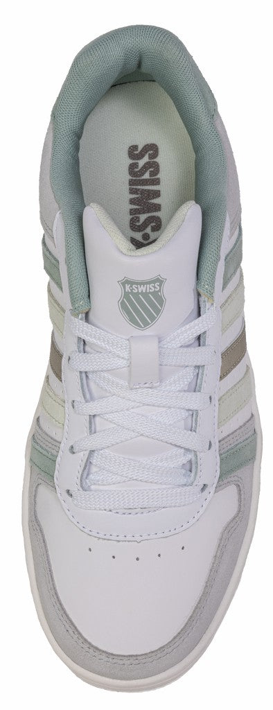 Kids Teens (8-16 Years) | K-Swiss COURT PALISADES White-canary Green-frosty Green-champagne Gold