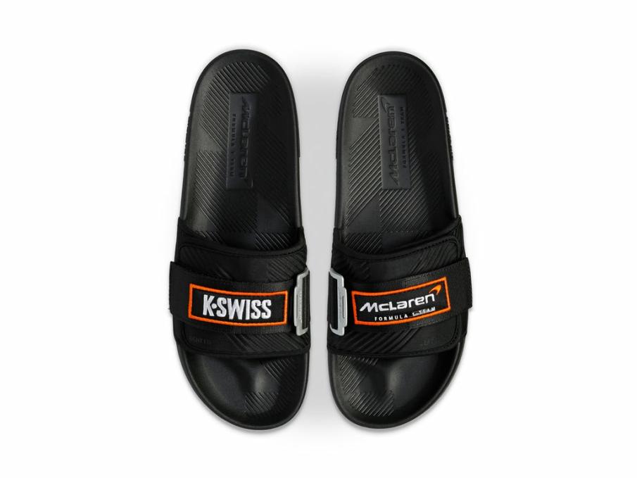 Men Slides & Sandals | K-Swiss STRAP SANDAL X MCLAREN Black/papaya