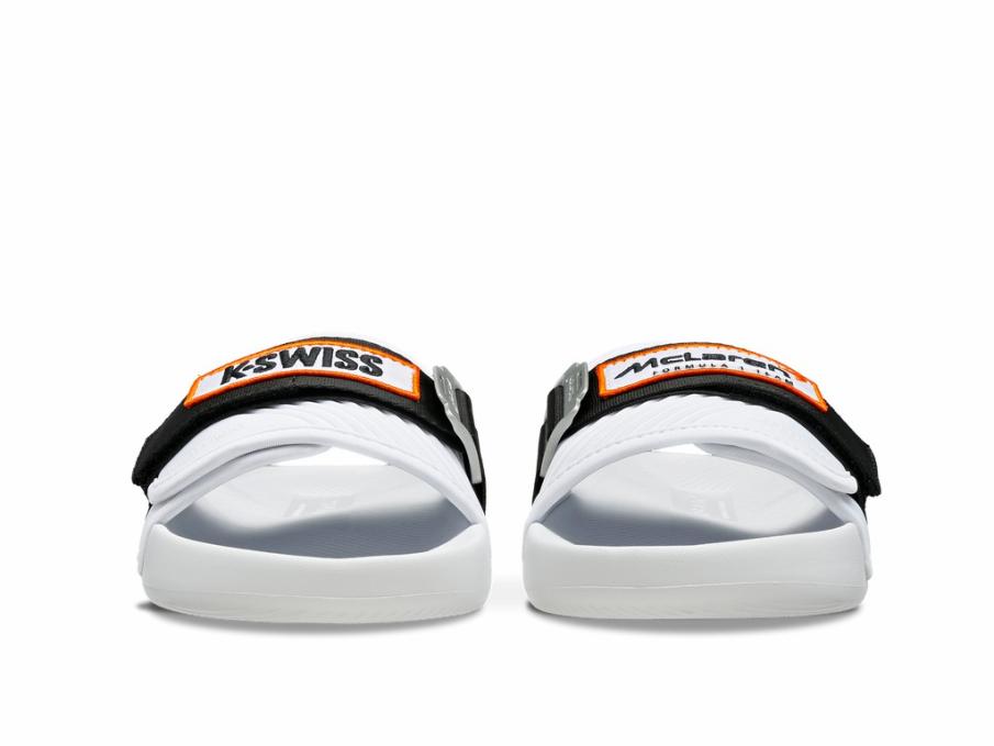 Men Slides & Sandals | K-Swiss STRAP SANDAL X MCLAREN White /black /papaya