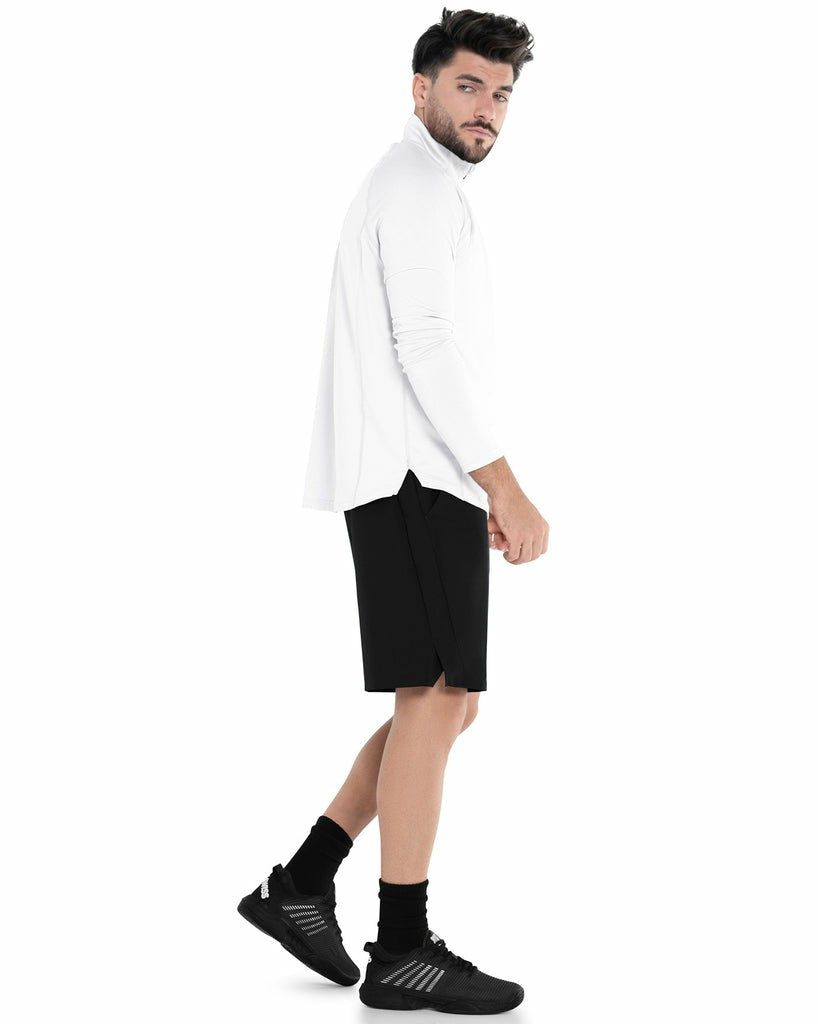 Men Tennis & Pickleball | K-Swiss 1/4 ZIP L/S White