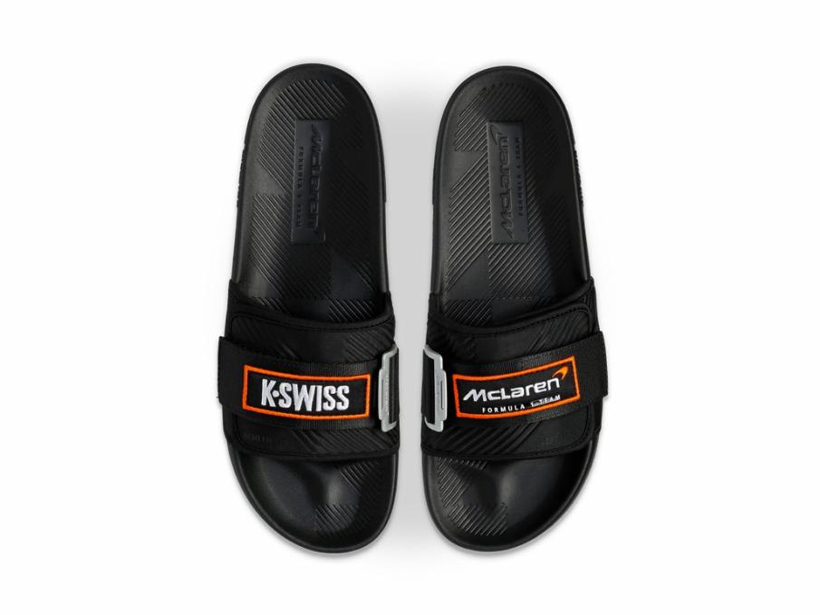 Women Slides & Sandals | K-Swiss STRAP SANDAL X MCLAREN Black/papaya