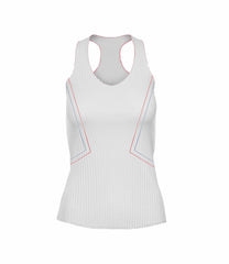 Women Tennis | K-Swiss PLEATED V-NECK TANK White