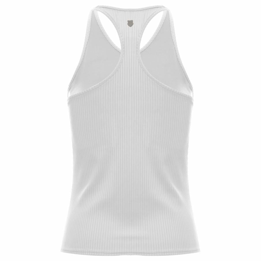 Women Tennis | K-Swiss RIB TANK W/BRA White