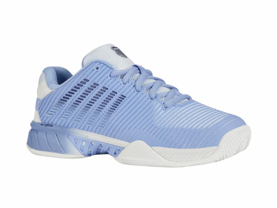 Women Wide Shoes | K-Swiss HYPERCOURT EXPRESS 2-WIDE Bright White/open Air/estate Blue