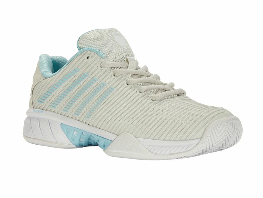 Women Wide Shoes | K-Swiss HYPERCOURT EXPRESS 2-WIDE Gray/wht/bluglw