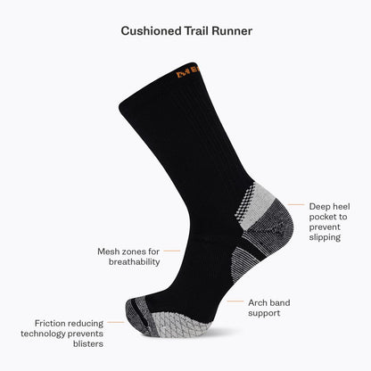Merrell Cushion Trail Runner Tab Sock - Socks