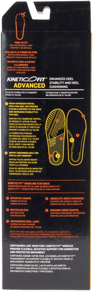 Merrell Women's Kinetic Fit Footbed Wide Width Insoles