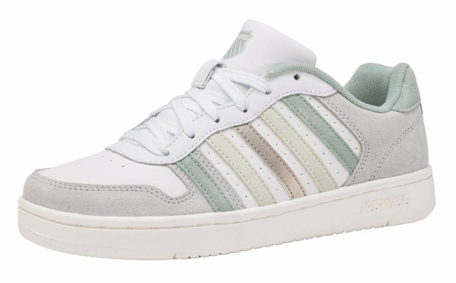Kids Teens (8-16 Years) | K-Swiss COURT PALISADES White-canary Green-frosty Green-champagne Gold