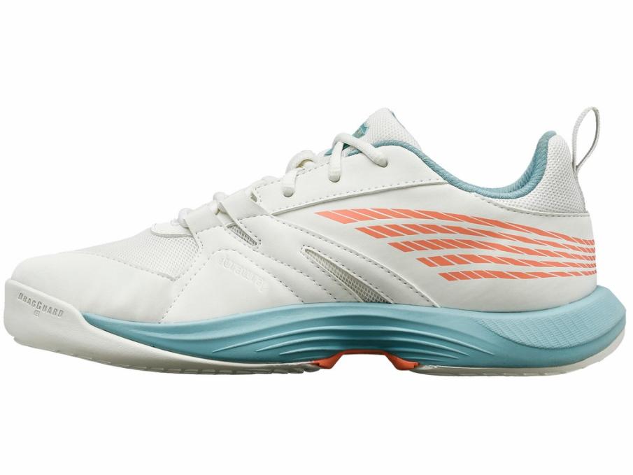 Kids Teens (8-16 Years) | K-Swiss SPEEDTRAC Blanc De Blanc/nile Blue/desert Flower