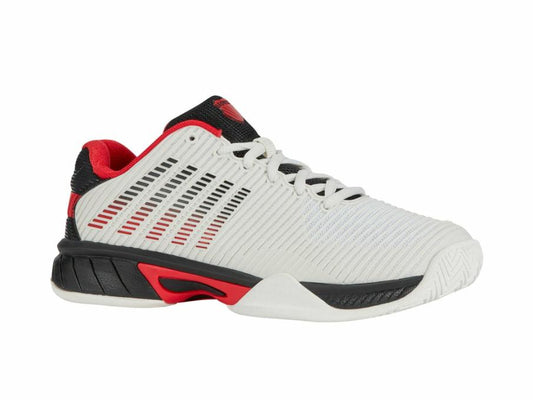 Kids Tennis | K-Swiss HYPERCOURT EXPRESS 2 Bright White/stretch Limo/high Risk Red