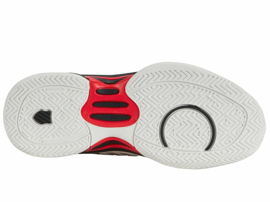Kids Tennis | K-Swiss HYPERCOURT EXPRESS 2 Bright White/stretch Limo/high Risk Red