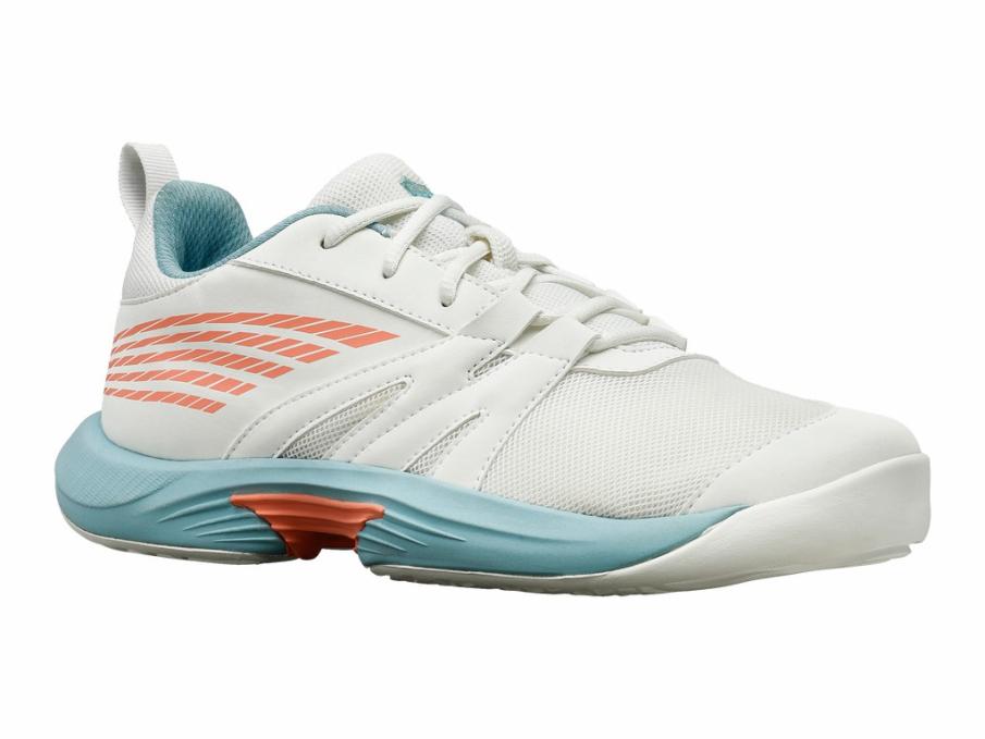 Kids Tennis | K-Swiss SPEEDTRAC Blanc De Blanc/nile Blue/desert Flower