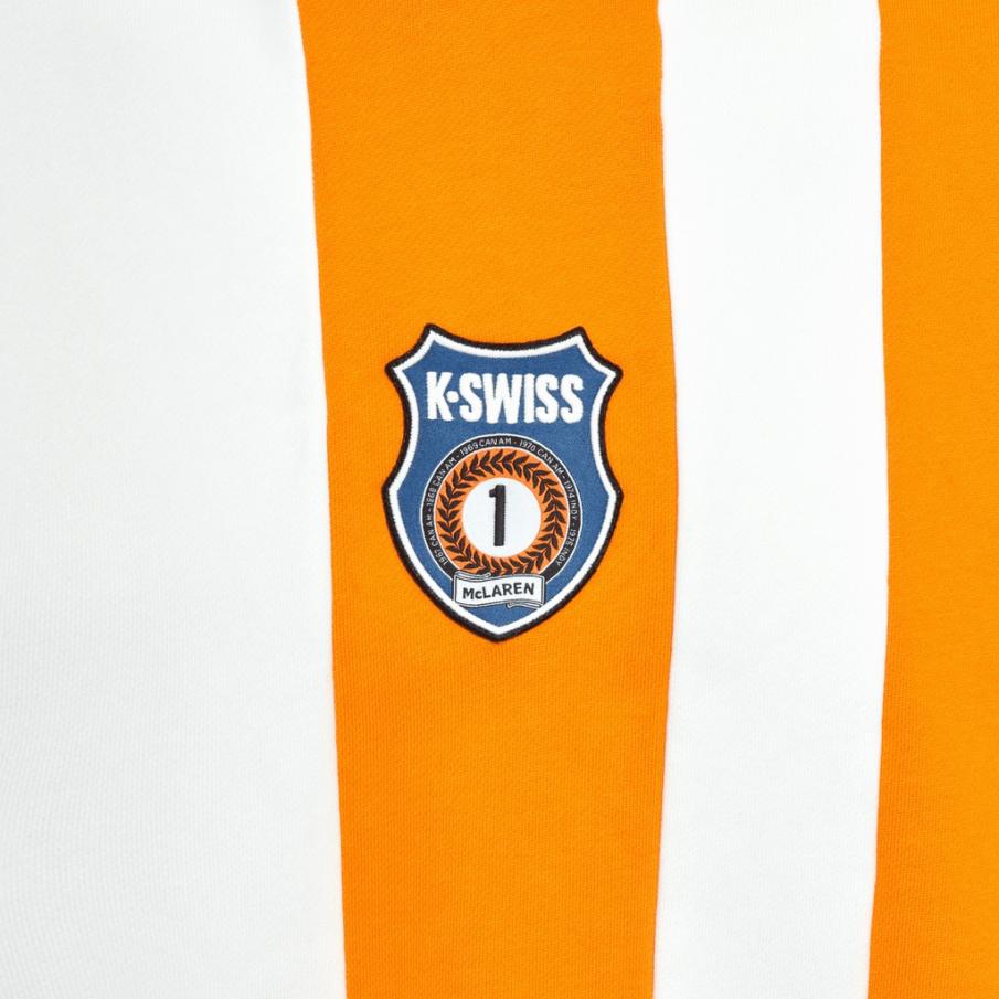 Men Jackets &amp; Hoodies | K-Swiss HERITAGE MCLAREN X K-SWISS HOODIE White