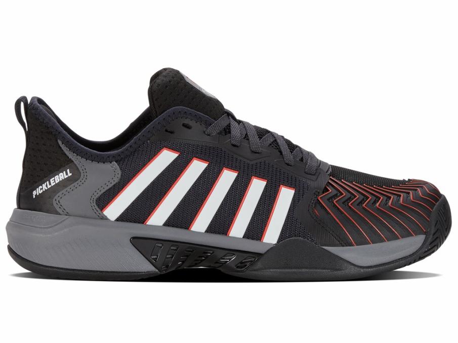 Men Pickleball | K-Swiss PICKLEBALL SUPREME Jet Black/steel Gray/spicy Orange