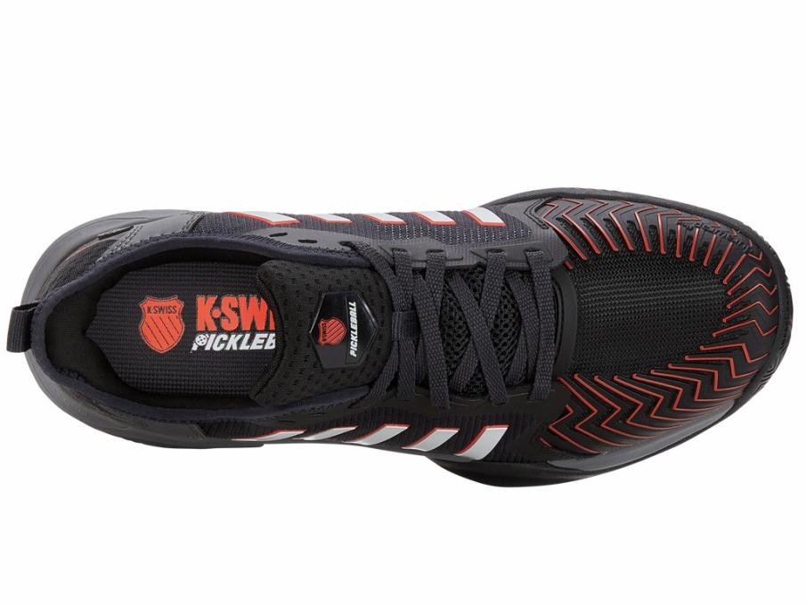 Men Pickleball | K-Swiss PICKLEBALL SUPREME Jet Black/steel Gray/spicy Orange