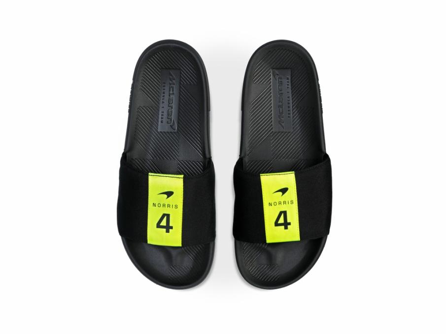 Men Slides &amp; Sandals | K-Swiss SLIDE SANDAL LN X MCLAREN Black/safety Yellow