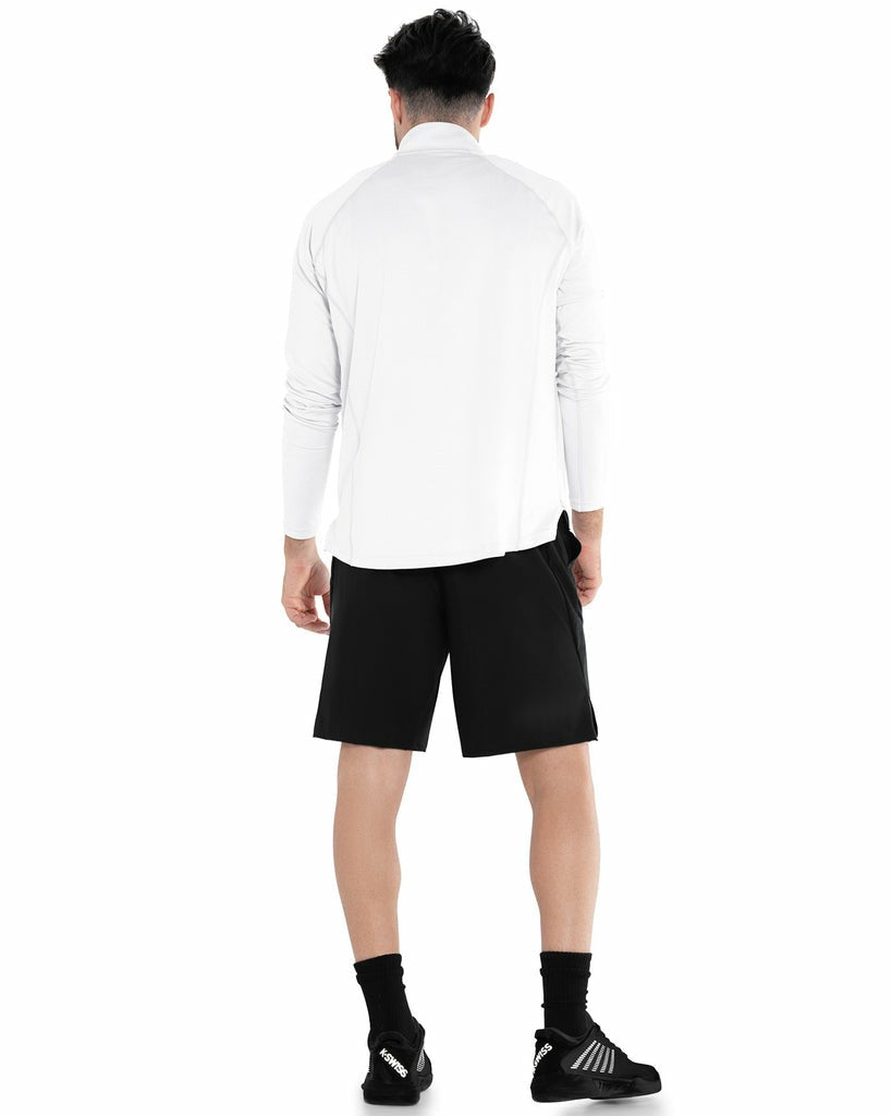 Men Tennis &amp; Pickleball | K-Swiss 1/4 ZIP L/S White