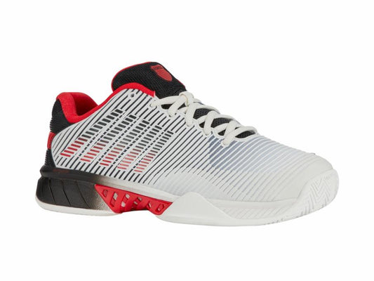 Men Wide Shoes | K-Swiss HYPERCOURT EXPRESS 2-2E Bright White/stretch Limo/high Risk Red