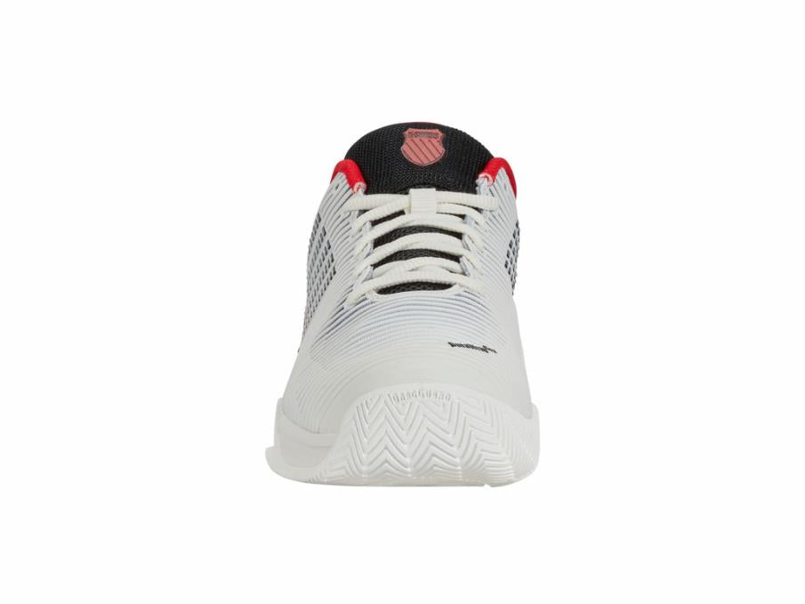 Men Wide Shoes | K-Swiss HYPERCOURT EXPRESS 2-2E Bright White/stretch Limo/high Risk Red