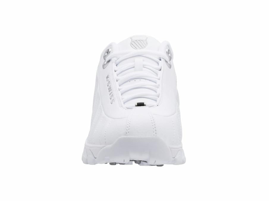Men Wide Shoes | K-Swiss ST329 CMF White/black/silver