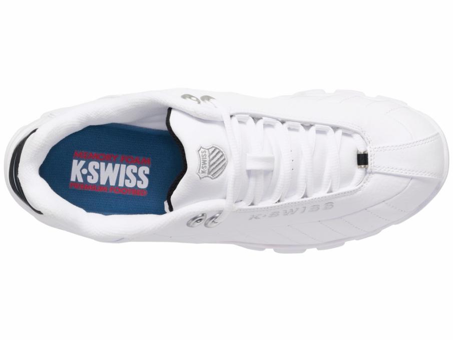 Men Wide Shoes | K-Swiss ST329 CMF White/black/silver