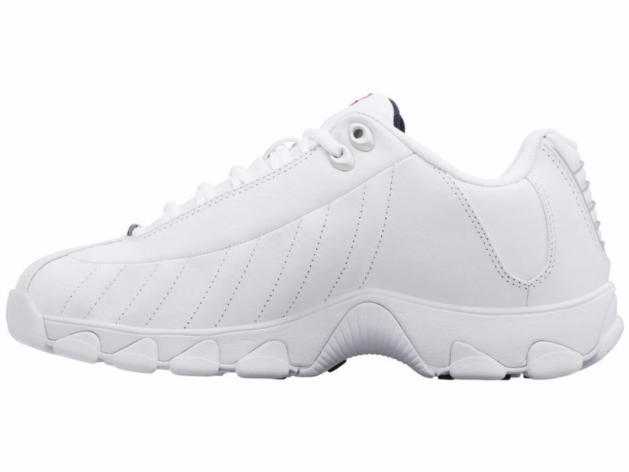 Men Wide Shoes | K-Swiss ST329 CMF White/navy/red