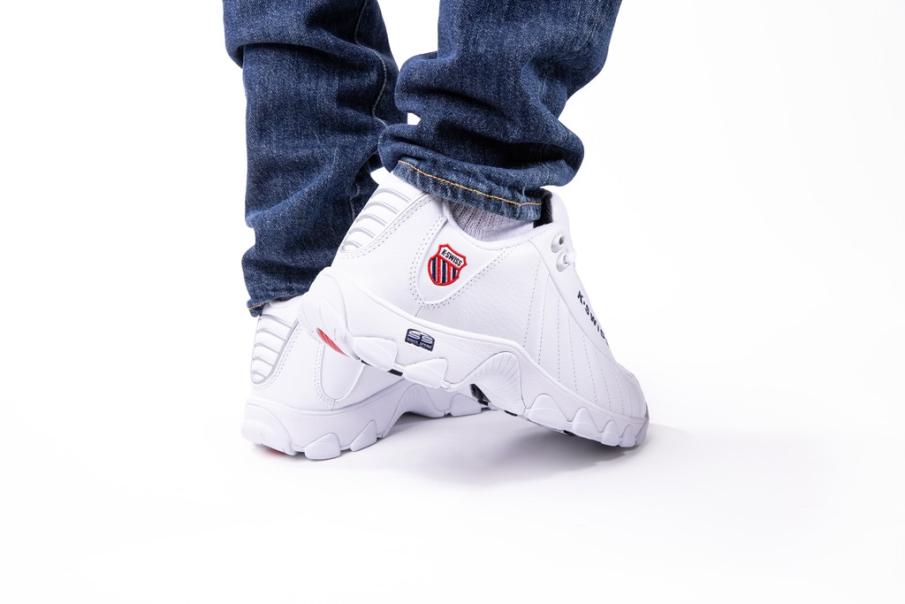 Men Wide Shoes | K-Swiss ST329 CMF White/navy/red