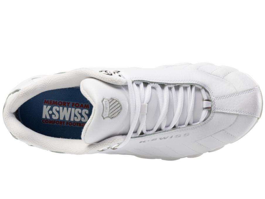 Men Wide Shoes | K-Swiss ST329 CMF White/silver/silver