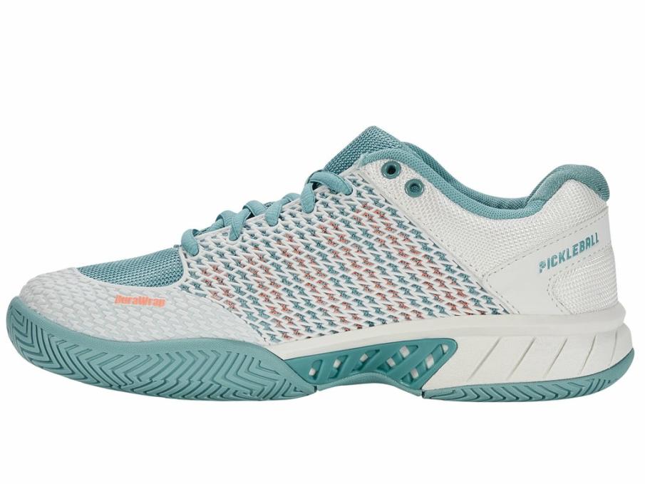 Women Pickleball | K-Swiss EXPRESS LIGHT PICKLEBALL Blanc De Blanc/nile Blue/desert Flower