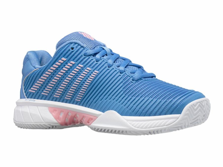 Women Tennis | K-Swiss HYPERCOURT EXPRESS 2 CLAY Silver Lake Blue/white/orchid Pink