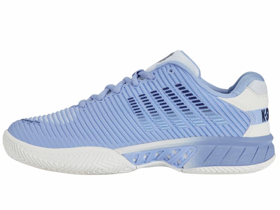Women Wide Shoes | K-Swiss HYPERCOURT EXPRESS 2-WIDE Bright White/open Air/estate Blue