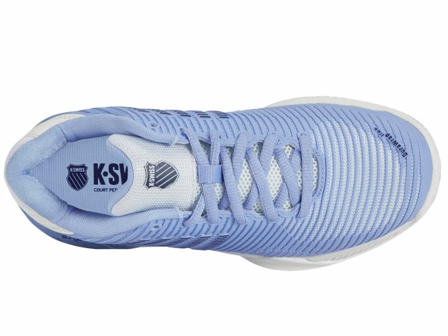 Women Wide Shoes | K-Swiss HYPERCOURT EXPRESS 2-WIDE Bright White/open Air/estate Blue