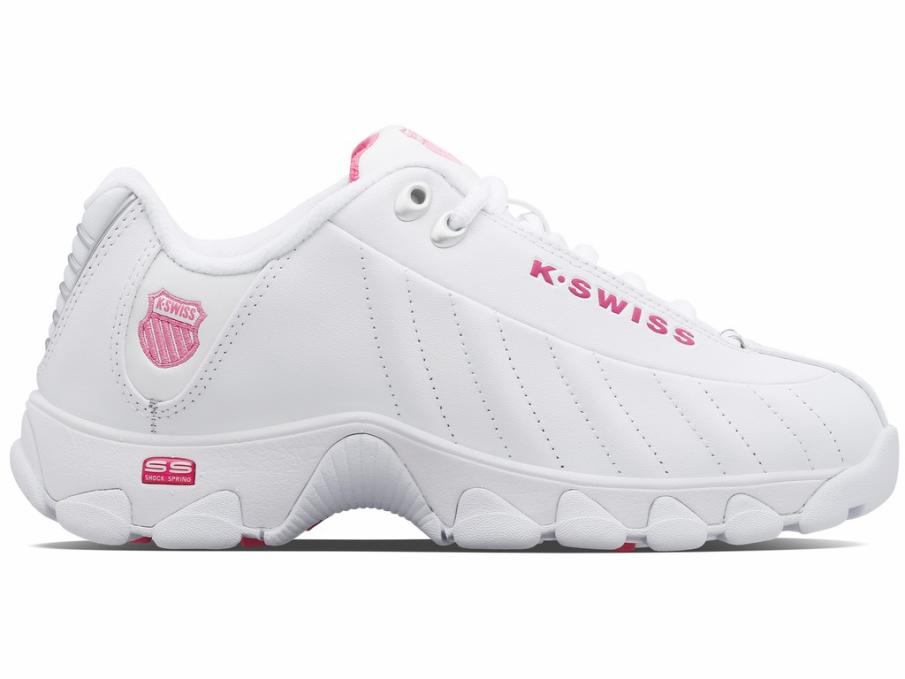 Women Wide Shoes | K-Swiss ST329 CMF White/shocking Pink